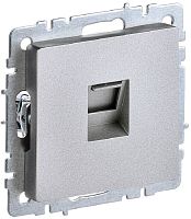 Розетка компьютерная без рамки IEK Brite РК10-БрА 1-м. RJ45 5e алюминий картинка